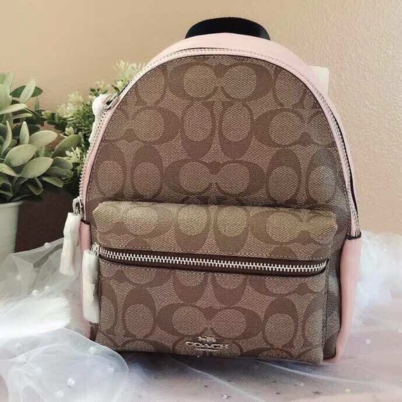 coach mini backpack pink